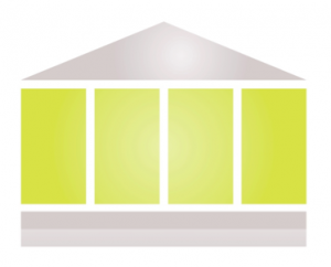 Brand architecture house graphic