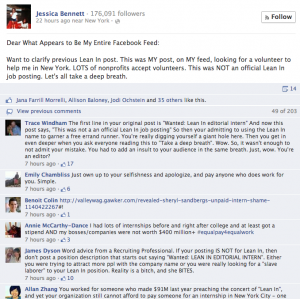 Lean In Facebook Post
