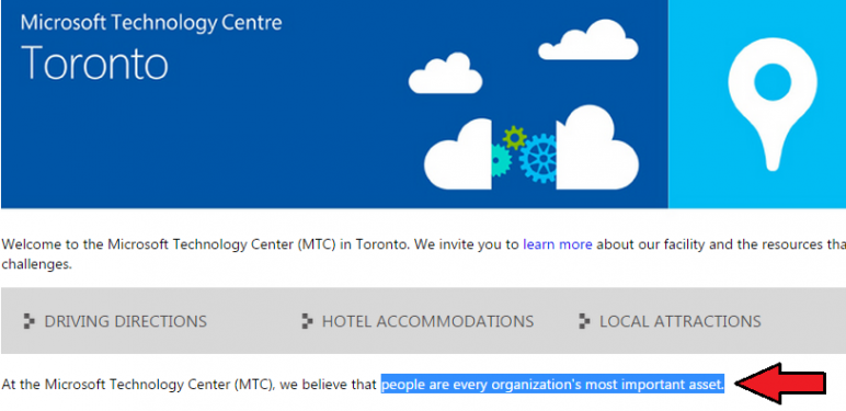 Microsoft: People are our most important asset"