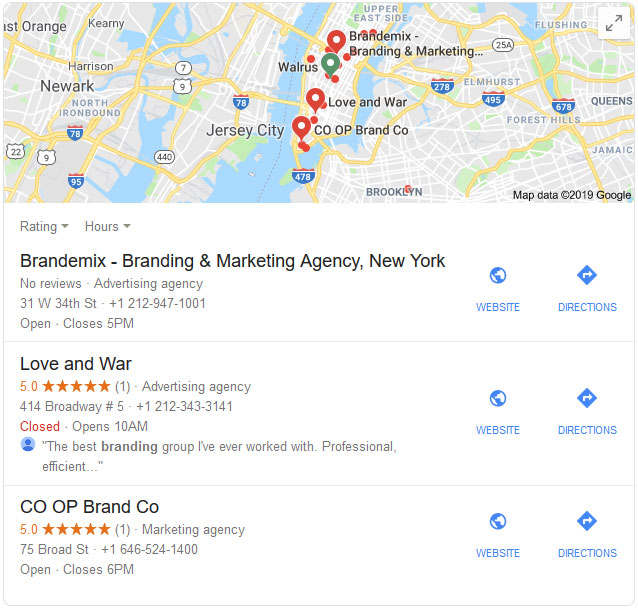 Google’s Business Listing VS. Organic Search Results