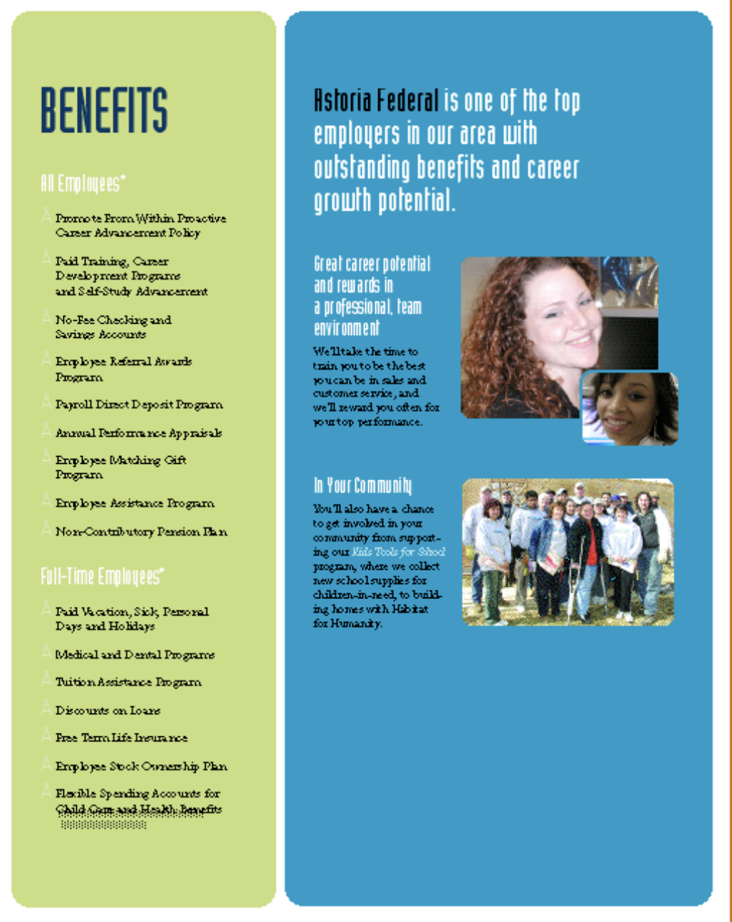 Astoria Employee Benefits